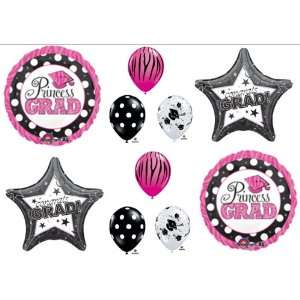 Zebra Birthday on Princess Grad Graduation Party Zebra Mylar Balloon Decorating Kit