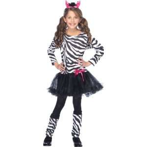 Lets Party By Leg Avenue Little Zebra Child Costume / Black/White 