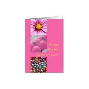  sister in law happy Easter   Pink Easter Collage Card 