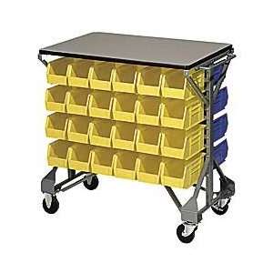 AKRO MILS Shelf Top Bin Carts   Gray:  Industrial 