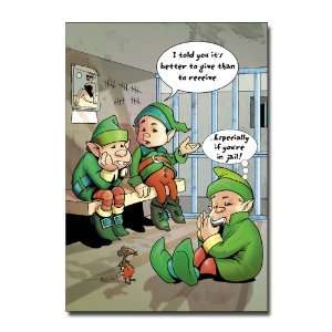  Jail Elves   Set of 12 Risque Cartoon Christmas Cards 