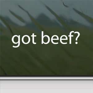  Got Beef? White Sticker Cows 3OH!3 Farmer Laptop Vinyl 