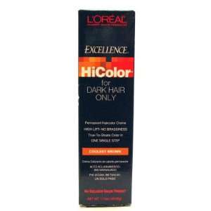    LOreal Excellence HiColor Coolest Brown 1.74 oz. Tube Beauty