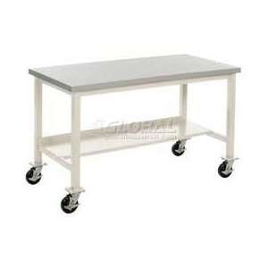   30 Plastic Safety Edge Mobile Production Bench Tan