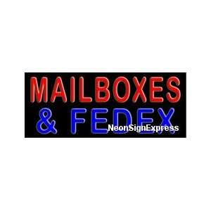  Mailboxes & FedEx Neon Sign 