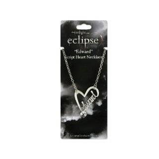 Twilight Eclipse Edward Script Heart Necklace