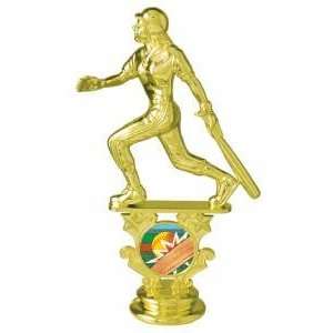   Female Softball Trophy Motion Graphic Figure Trophy: Sports & Outdoors