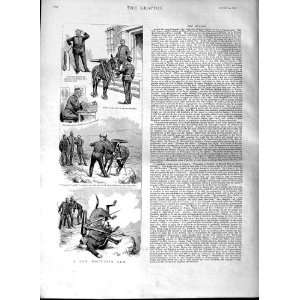  1891 Comedy Sketch New Mountain Gun Soldiers Donkey