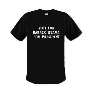  Vote for Barack Obama for President Black T shirt 
