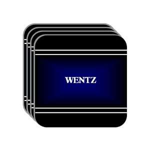 Personal Name Gift   WENTZ Set of 4 Mini Mousepad Coasters (black 