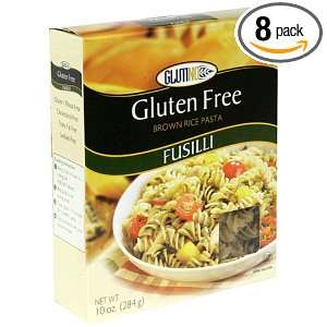   Gluten Free Brown Rice Pasta, Fusilli, 10 Ounce Packages (Pack of 8
