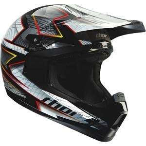   Quadrant Black Spiral Motocross Helmet (Small   0110 2753): Automotive