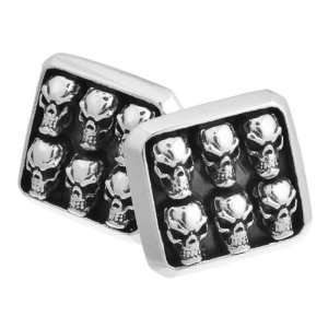  Sterling Silver Six Skull Faces CL 0173: Jewelry