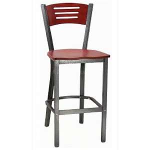   Index Bar Stool with Finish & Veneer Seat & Back Opts: Home & Kitchen
