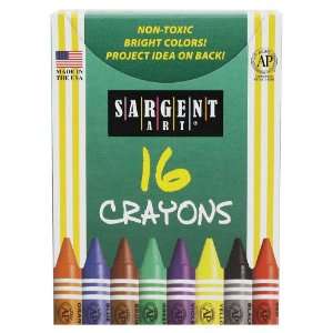  Sargent Art 22 0533 16 Crayons, Tuck Box: Arts, Crafts 