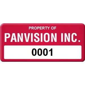  Asset Label, Property of Company Name with Numbering VOID 