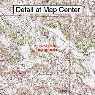 USGS Topographic Quadrangle Map   Petes Creek, North Dakota (Folded 