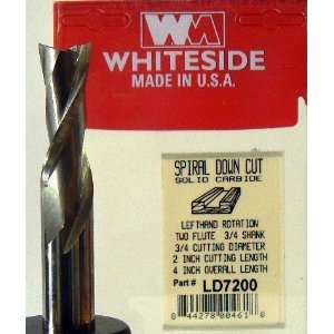  Whiteside   WSLD7200   3/4 Left Hand 2 Flute Downcut 