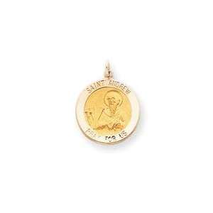  Saint Andrew Medal Pendant in 14k Yellow Gold Jewelry