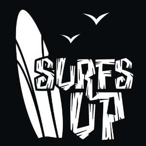  Beach   Surfs Up Decal for Cars Trucks Home and More 