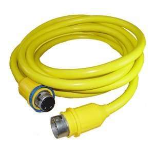  CHARLES 30 AMP 125 VOLT 75 FOOT CABLE CORD SET YELLOW 