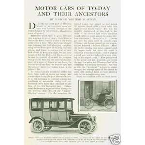   1913 Motor Cars Of Today Their Ancestors Automobiles 