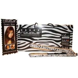 Royale Classic Zebra Nano Ceramic Ionic Flat Iron / Hair Straightener 