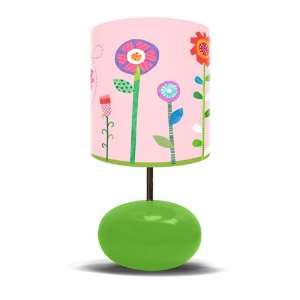   : Oopsy daisy Flower Garden on Green Base Lamp 11x21: Home & Kitchen