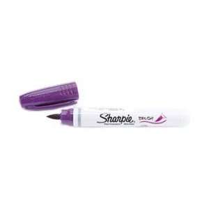  Sanford Sharpie Brush Tip Markers Open Stock Purple; 12 