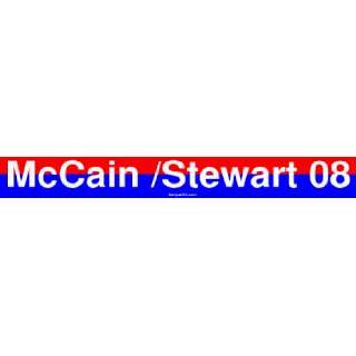  McCain /Stewart 08 Large Bumper Sticker: Automotive