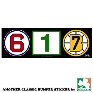  617 (Boston Retired Numbers) Sticker: Automotive