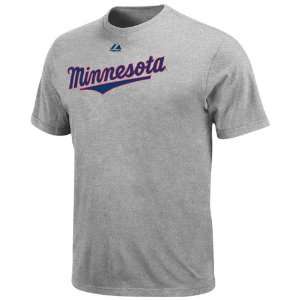   Minnesota Twins Ash Official Road Wordmark T Shirt