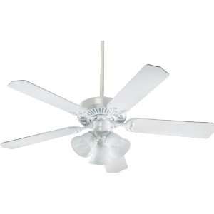   52 White Ceiling Fan with Light Kit 77525 1606: Home Improvement
