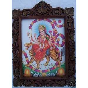  Maa Vaishano Devi in Om Symbol , Pic in Wood Craft Fram 