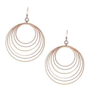 Eye catching Sterling Silver Three Tone (3 Tone) Large Multiple Circle 