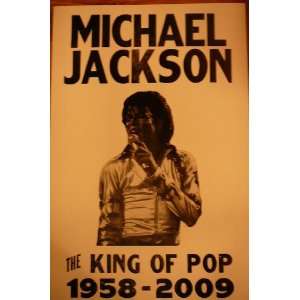  Michael Jackson the King of Pop 1958 2009 Poster 