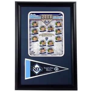 Tampa Bay Rays 2008 ALCS Mini Pennant 12x18 frame: Sports 