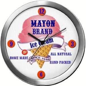 MAYON 14 Inch Ice Cream Metal Clock Quartz Movement 