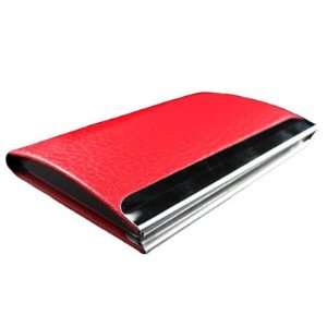  Business Credit Name Card Case Holder Wallet Red: Office Products