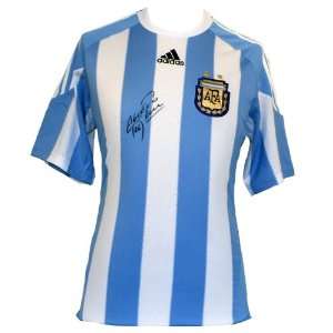   Sergio Aguero Front Signed Argentina Shirt: Sports & Outdoors