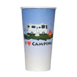  I Love Camping Cups, 12 Pack