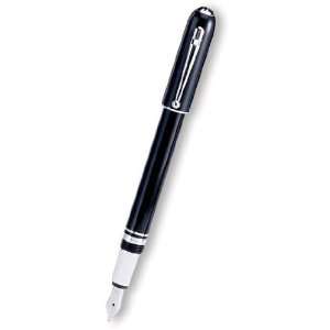  Dunhill Sidecar Fountain Pen Black With Platinum Trim 