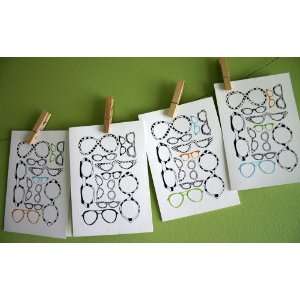  Paper Ink & Earth    Four Eyes note cards: Office Products