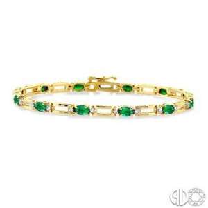   Ctw Round Cut Diamond Bar Tennis Bracelet in 14K Yellow Gold Jewelry