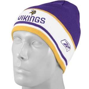   Vikings Purple Cuffless Coaches Knit Beanie Cap