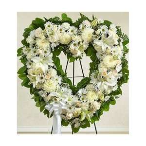   by 1800Flowers   Always Remember Floral Heart Tribute   White