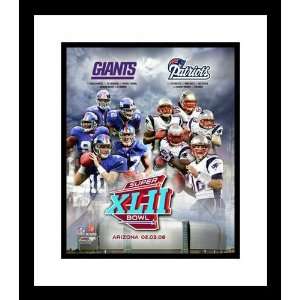  Super Bowl XLII Framed New England Patriots vs New York 