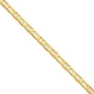  14k 4.5mm Concave Anchor Chain Length 16 Jewelry