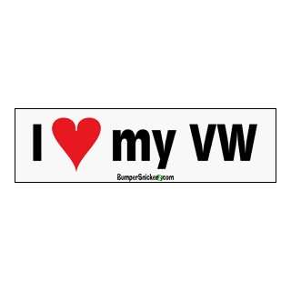  I Love My VW   stickers (Small 5 x 1.4 in.): Automotive