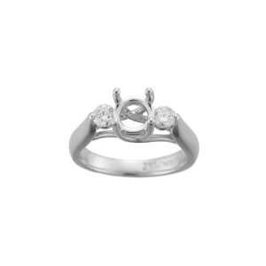   Cts Diamond Engagement Trellis Ring Setting in Platinum 3.5: Jewelry